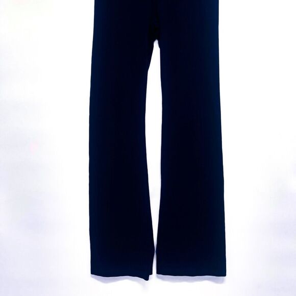 Victoria's Secret Flare Wide Leg Foldover Waist Yoga Pants Leggings Navy Blue - Picture 5 of 9